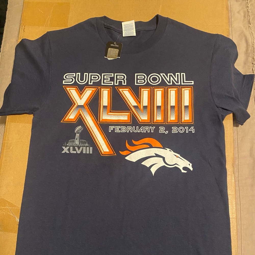 Denver Broncos T-shirt NFL Football Super Bowl XLVIII 2014 Men's Small T-shirt